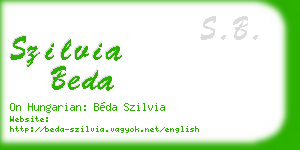 szilvia beda business card